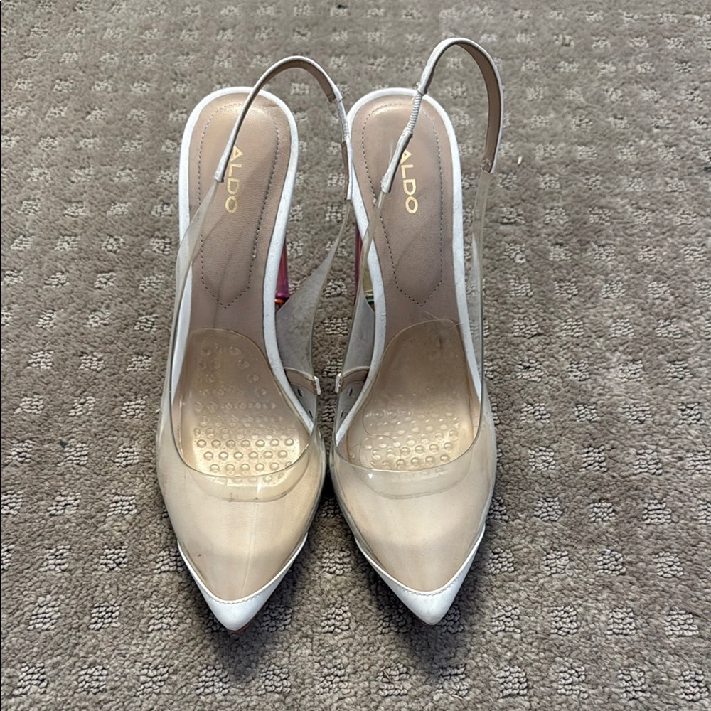 Aldo Clear Pointed-Toe Slingback Pumps